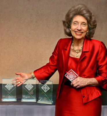 Evelyn Clothier with her Awards